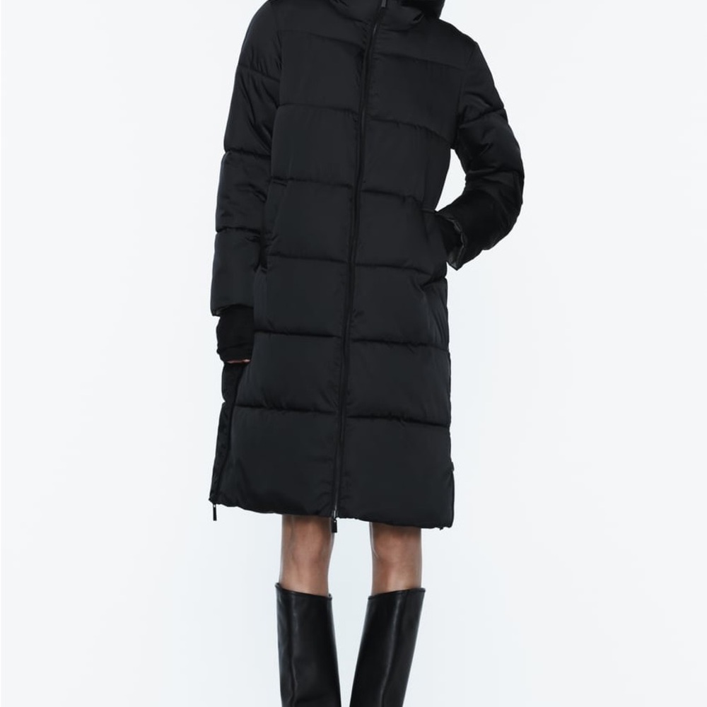 🆕 2024 ZARA REVERSIBLE ANORAK LONG PUFFER DOWN COAT - Picture 1 of 6